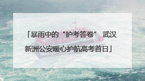 暴雨中的“护考答卷” 武汉新洲公安暖心护航高考首日