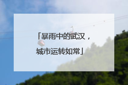 暴雨中的武汉，城市运转如常