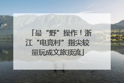 最“野”操作！浙江“电竞村”指尖较量玩成文旅顶流