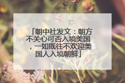 朝中社发文：朝方不关心可否入境美国，一如既往不欢迎美国人入境朝鲜