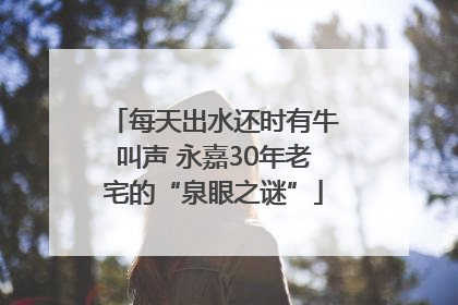 每天出水还时有牛叫声 永嘉30年老宅的“泉眼之谜”