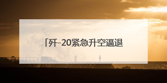歼-20紧急升空逼退外军机，“数轮激烈攻防”，现场画面公布