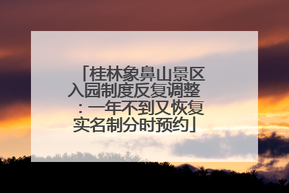 桂林象鼻山景区入园制度反复调整：一年不到又恢复实名制分时预约