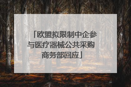 欧盟拟限制中企参与医疗器械公共采购 商务部回应