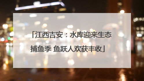 江西吉安：水库迎来生态捕鱼季 鱼跃人欢获丰收