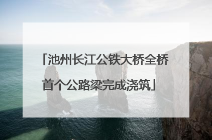 池州长江公铁大桥全桥首个公路梁完成浇筑
