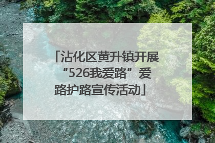 沾化区黄升镇开展“526我爱路”爱路护路宣传活动