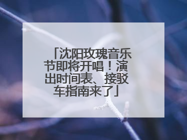 沈阳玫瑰音乐节即将开唱！演出时间表、接驳车指南来了
