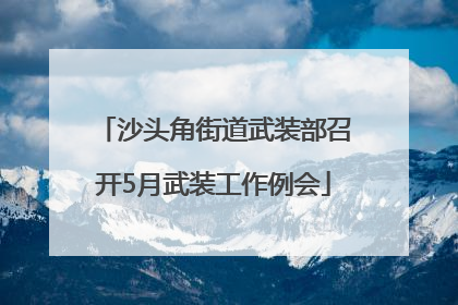 沙头角街道武装部召开5月武装工作例会