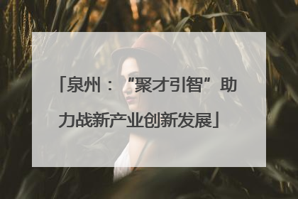 泉州：“聚才引智”助力战新产业创新发展
