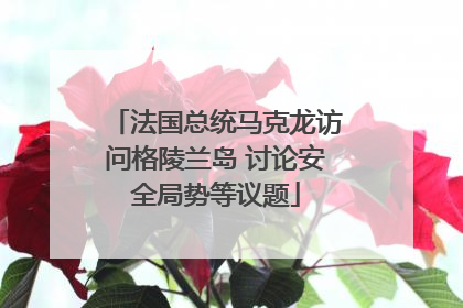 法国总统马克龙访问格陵兰岛 讨论安全局势等议题