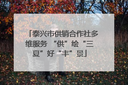 泰兴市供销合作社多维服务 “供”绘“三夏”好“丰”景