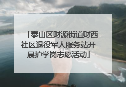 泰山区财源街道财西社区退役军人服务站开展护学岗志愿活动