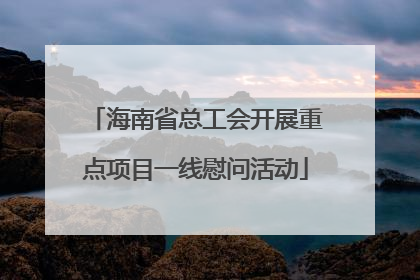 海南省总工会开展重点项目一线慰问活动