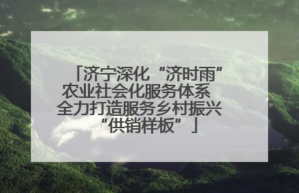 济宁深化“济时雨”农业社会化服务体系 全力打造服务乡村振兴“供销样板”