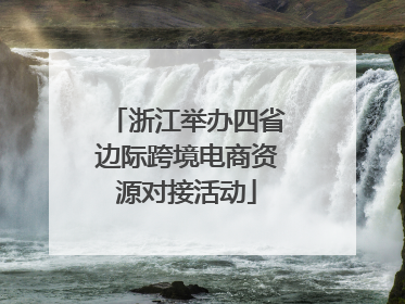浙江举办四省边际跨境电商资源对接活动