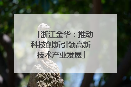 浙江金华：推动科技创新引领高新技术产业发展