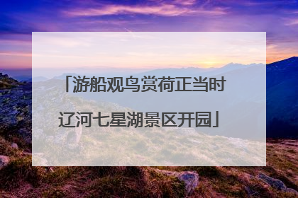 游船观鸟赏荷正当时 辽河七星湖景区开园