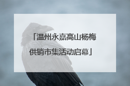 温州永嘉高山杨梅供销市集活动启幕