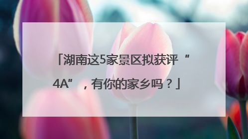 湖南这5家景区拟获评“4A”，有你的家乡吗？