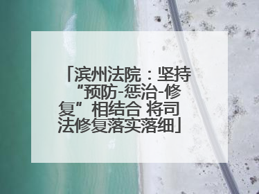 滨州法院：坚持“预防-惩治-修复”相结合 将司法修复落实落细