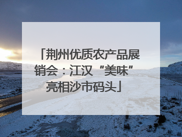 荆州优质农产品展销会：江汉“美味”亮相沙市码头