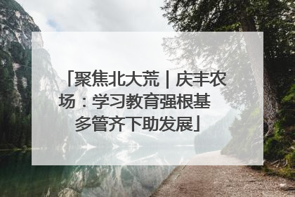 聚焦北大荒｜庆丰农场：学习教育强根基 多管齐下助发展