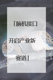 脑机接口开启产业新赛道