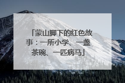蒙山脚下的红色故事：一所小学、一盏茶碗、一匹病马