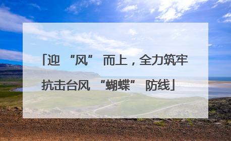 迎 “风” 而上，全力筑牢抗击台风 “蝴蝶” 防线