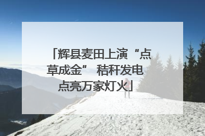 辉县麦田上演“点草成金” 秸秆发电点亮万家灯火