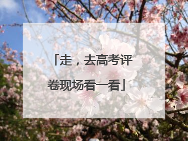 走，去高考评卷现场看一看