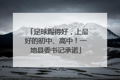 足球踢得好，上最好的初中、高中！一地县委书记承诺