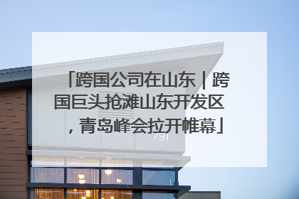 跨国公司在山东｜跨国巨头抢滩山东开发区，青岛峰会拉开帷幕