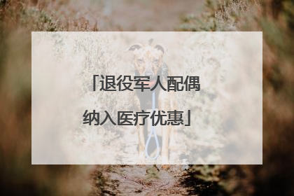 退役军人配偶纳入医疗优惠