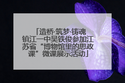 造桥·筑梦·铸魂 镇江一中吴铁俊参加江苏省“博物馆里的思政课”微课展示活动