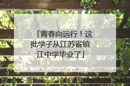 青春向远行！这批学子从江苏省镇江中学毕业了