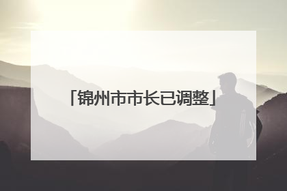 锦州市市长已调整