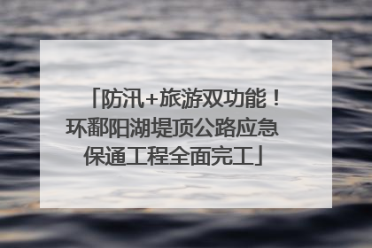防汛+旅游双功能！环鄱阳湖堤顶公路应急保通工程全面完工