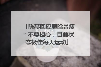 陈赫回应鹿晗暴瘦：不要担心，目前状态极佳每天运动