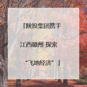陕投集团携手江西赣州 探索“飞地经济”