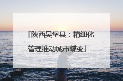 陕西吴堡县：精细化管理推动城市蝶变