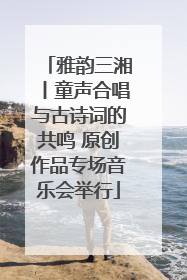 雅韵三湘丨童声合唱与古诗词的共鸣 原创作品专场音乐会举行