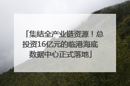 集结全产业链资源！总投资16亿元的临港海底数据中心正式落地