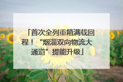 首次全列重箱满载回程！“烟淄双向物流大通道”提能升级