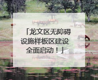 龙文区无障碍设施样板区建设全面启动！