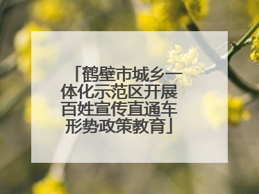 鹤壁市城乡一体化示范区开展百姓宣传直通车形势政策教育