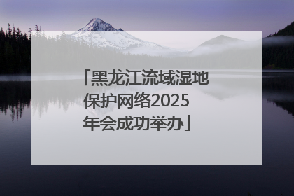 黑龙江流域湿地保护网络2025年会成功举办