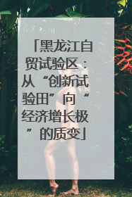 黑龙江自贸试验区：从“创新试验田”向“经济增长极”的质变