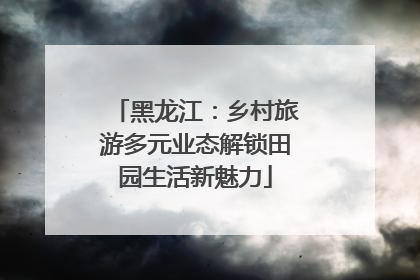 黑龙江：乡村旅游多元业态解锁田园生活新魅力